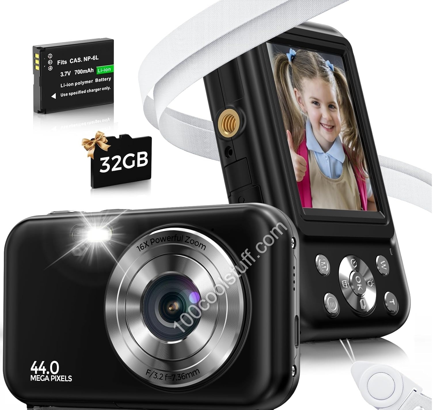 Digital Camera for Kids FHD 1080p 44MP camera